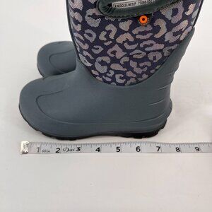 Bogs Neo-Classic Metallic Leopard Waterproof Seamless Kids Size 11 Boots